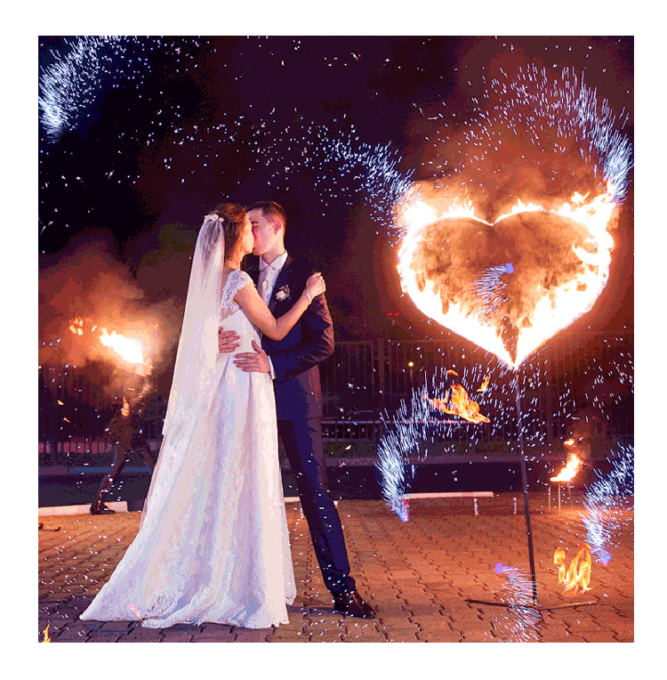 Организация пиротехнического шоу на свадьбу  Москва | salutsklad.ru